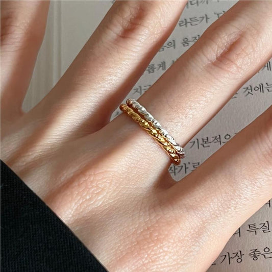 Minimalist 925 Sterling Silver Heart Geometric Ring for Women