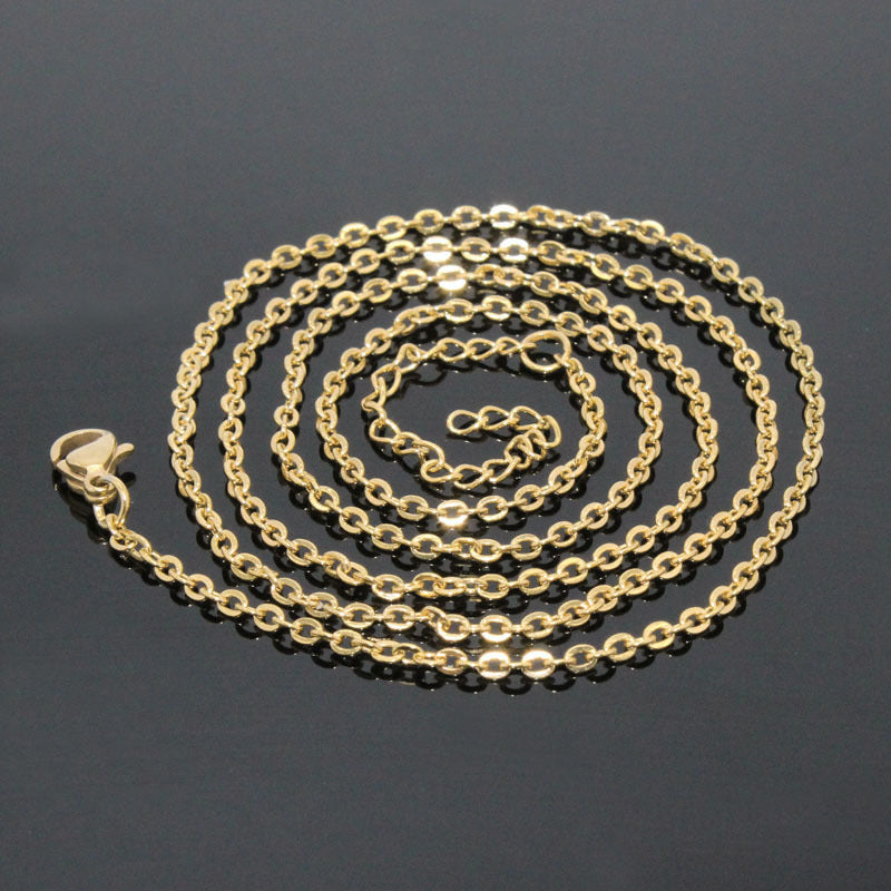 Vintage 18K Gold Plated Stainless Steel Animal Pendant Charm Bar for Women