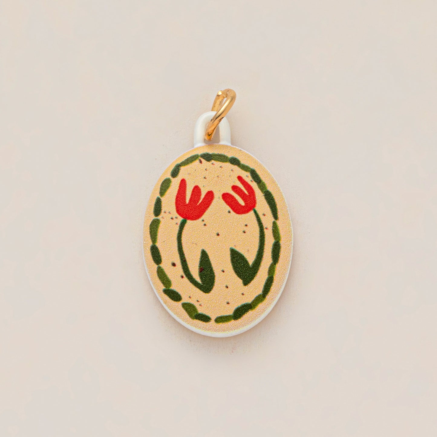 Elegant Casual Drip Oil Plated Brass Heart Geometric Pendant Necklace with Floral and Cartoon Charms