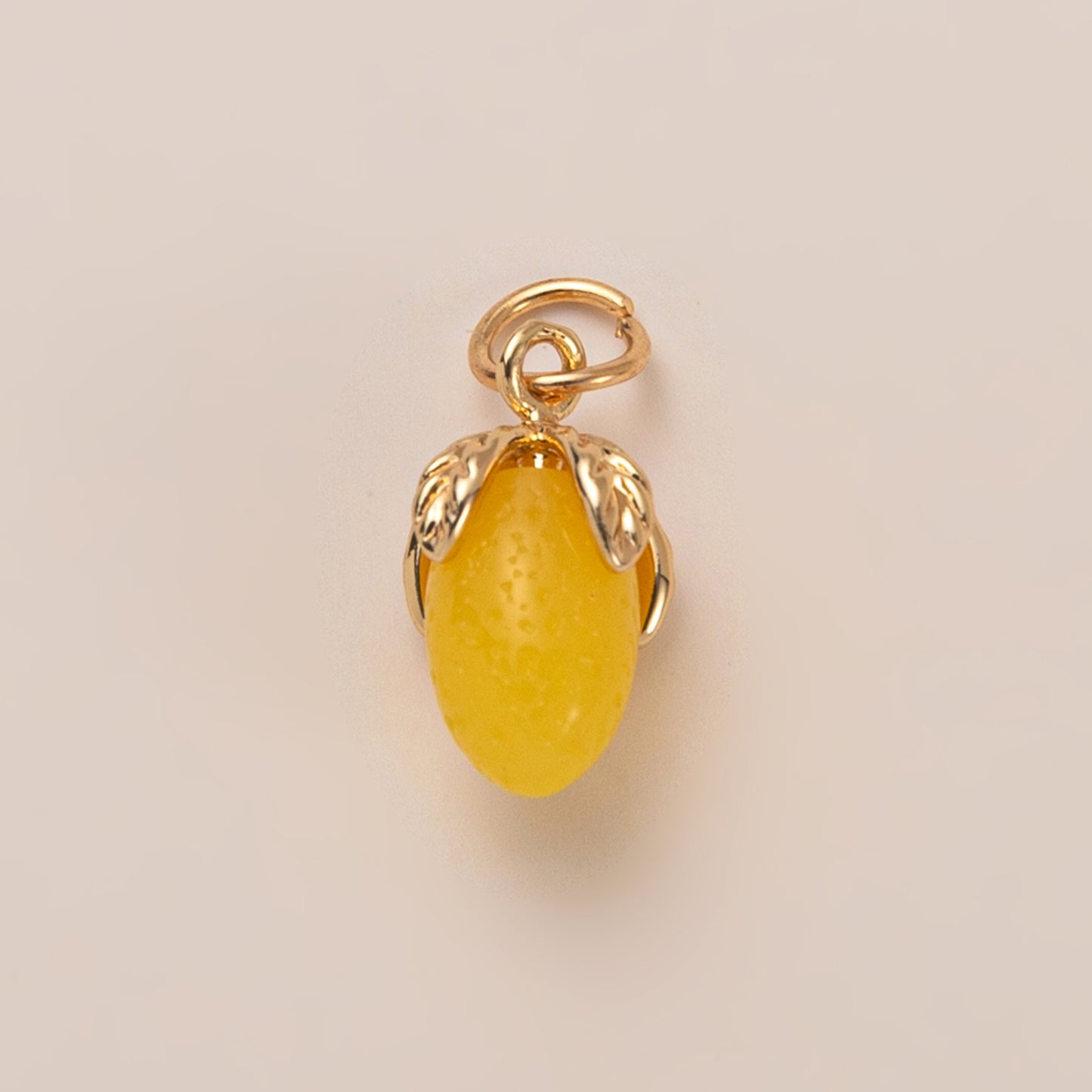 Fruit Charm Bar Plated Brass Cable Chain Necklace with Resin Pendants for Women