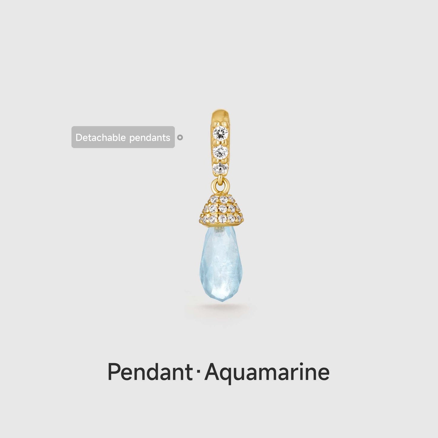Ciondolo/Charm a Barra in Ottone Vintage Placcato Oro 14K a Forma di Cuore con Zirconi Cubici