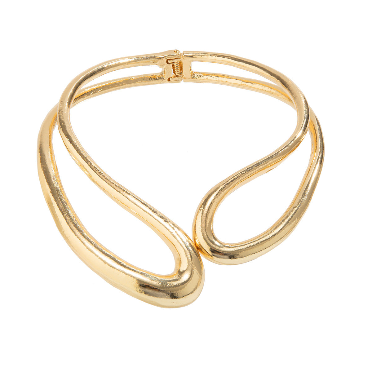 Minimalist Exaggerated Twisted Double Layer Alloy Choker Necklace for Women
