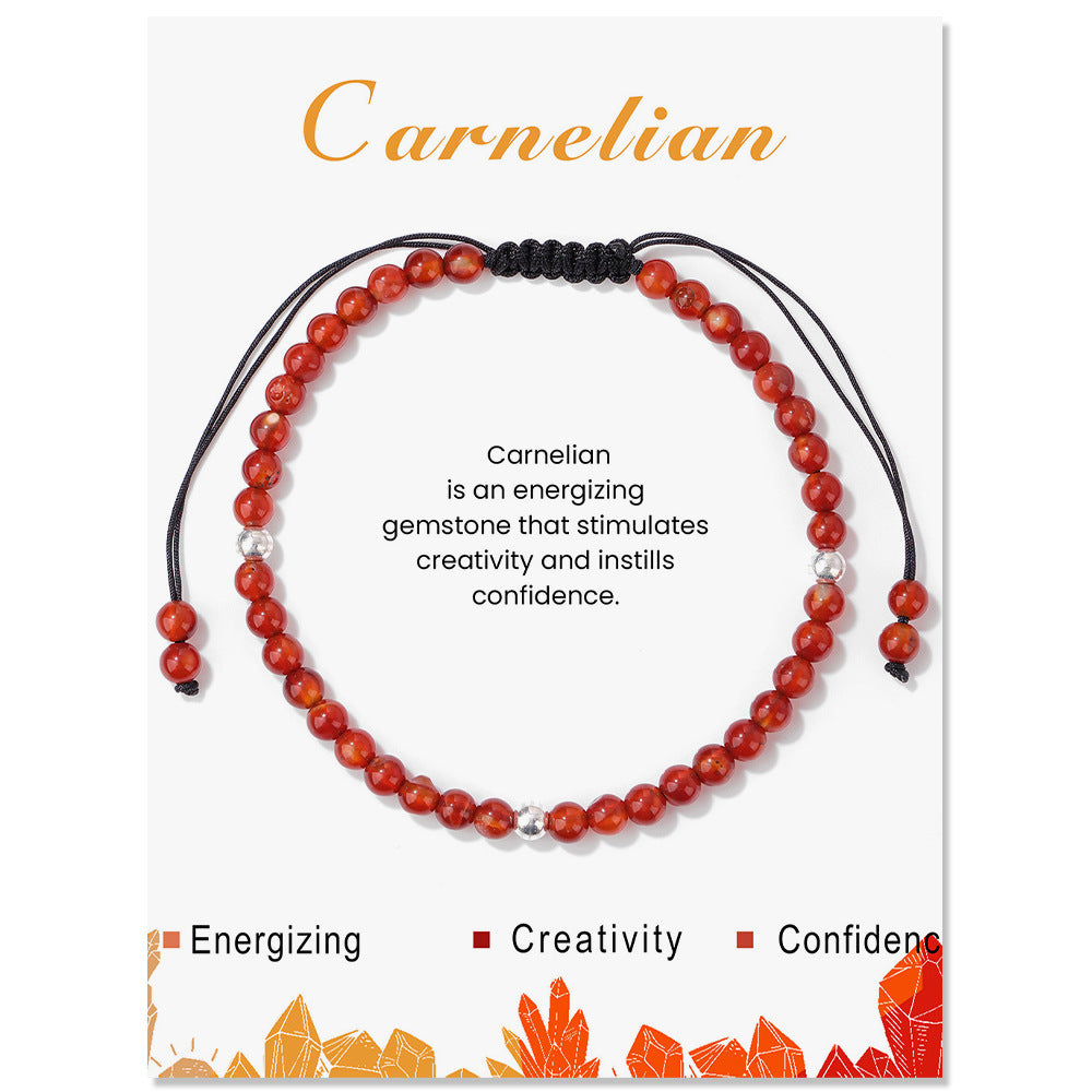 Elegant Sweet Hand-woven Geometric Stone Beaded Bracelet for Women
