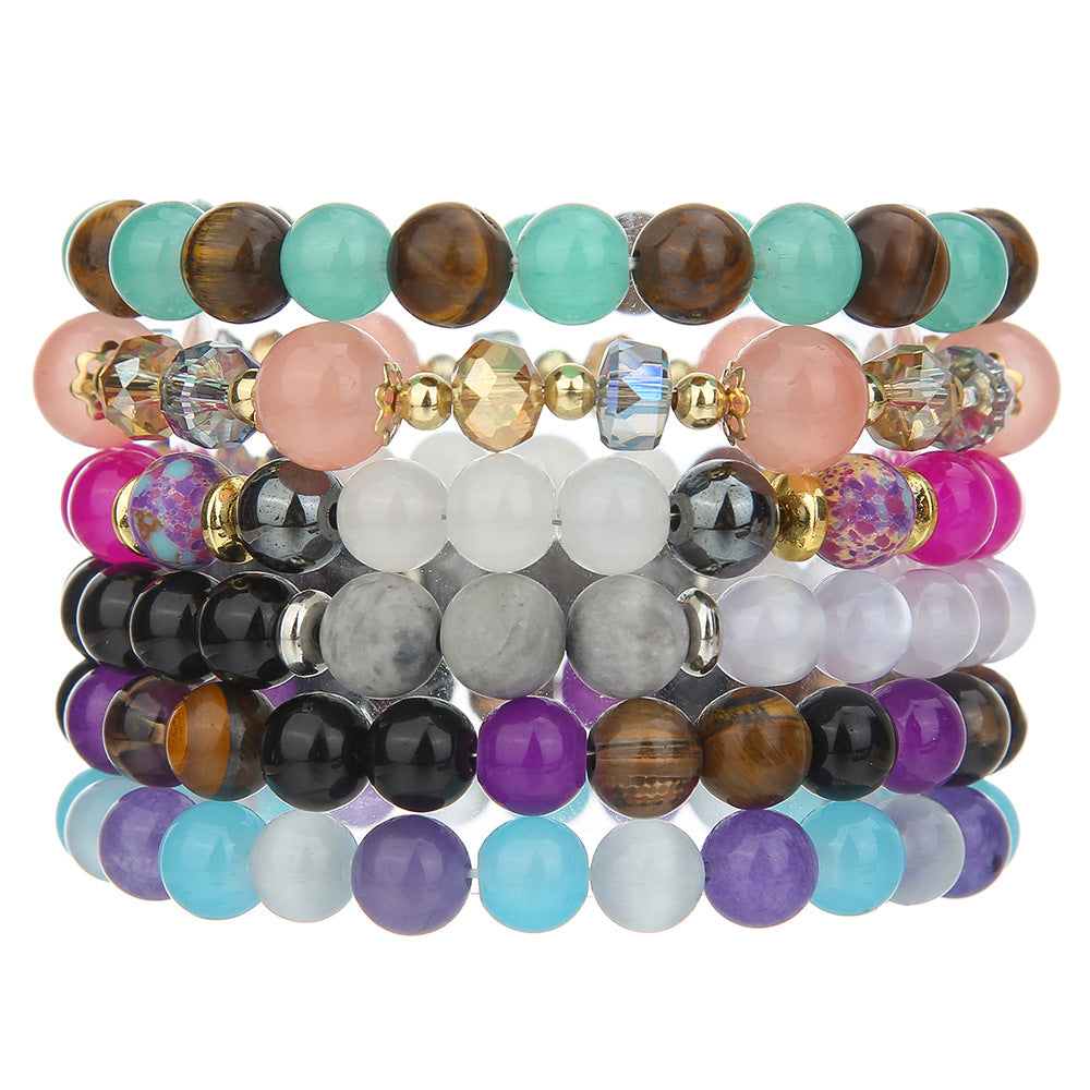 Bohemian Vintage Geometric Handmade Gemstone Bracelet Unisex