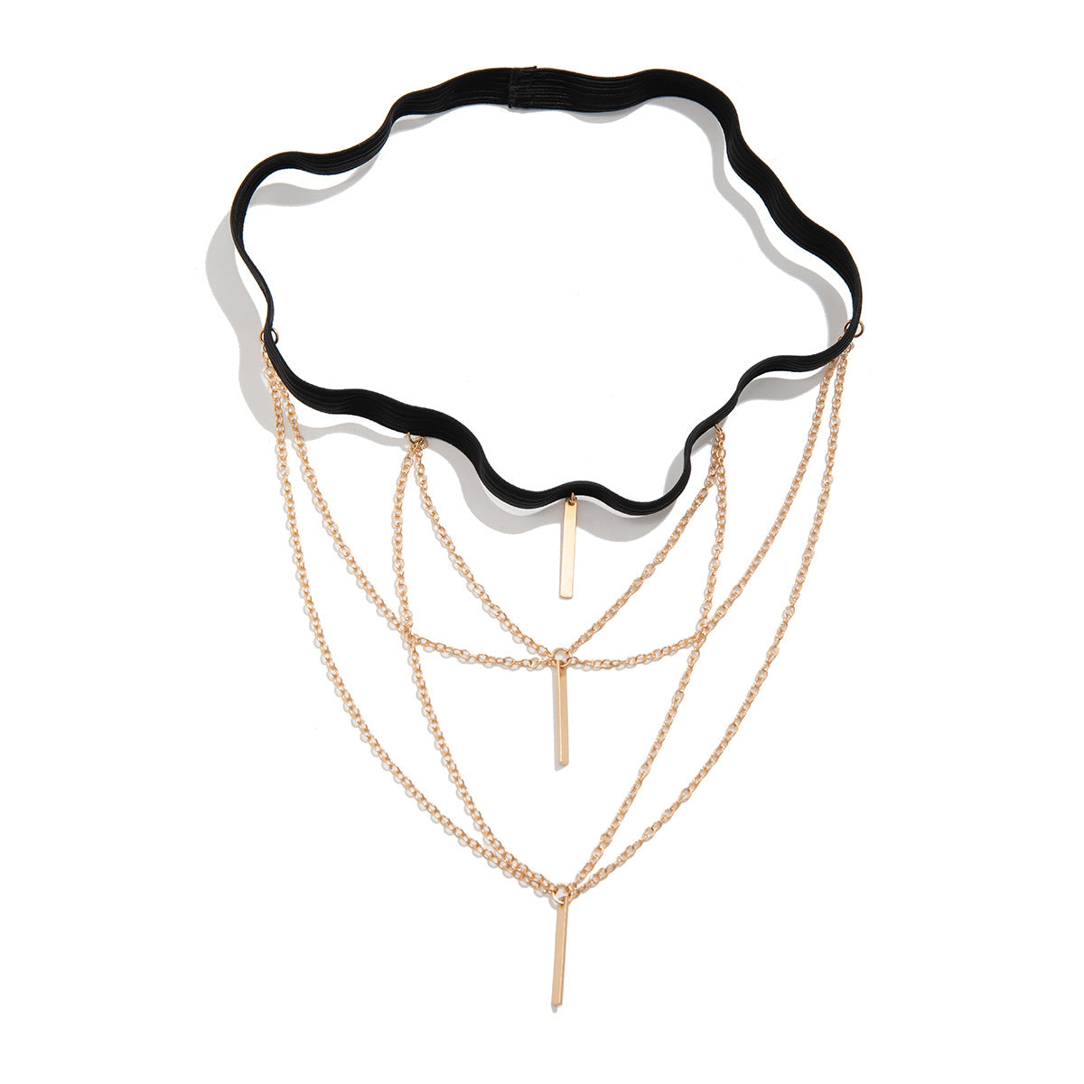 Minimalist Geometric Metal Leg Chain with Tassel Accent for Women