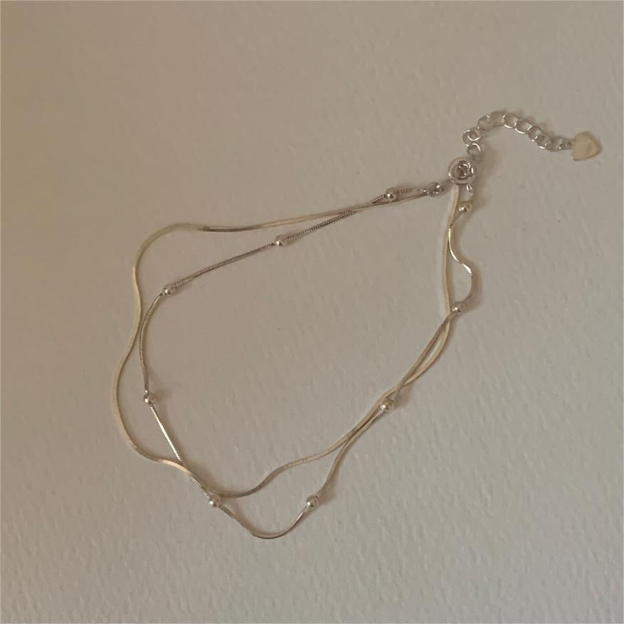 Cavigliera a maglie a serpente in argento sterling S925 a forma di stella minimalista con finitura placcata