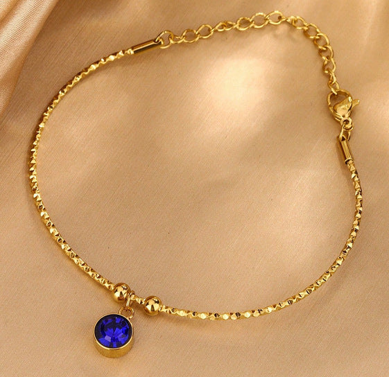 Elegant 18K Gold Plated Geometric Round Titanium Steel Bracelet