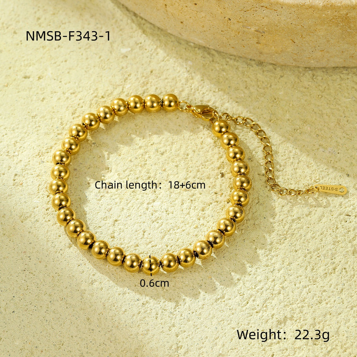 Fashionable Geometric Stainless Steel Bracelet with 18K Gold Plating and Zircon Inlay for Women