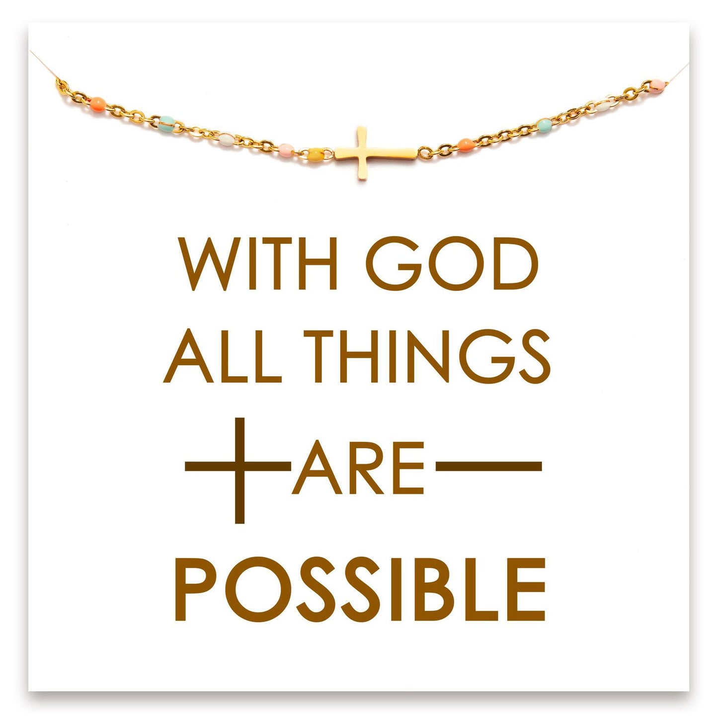 Minimalist Bohemian Geometric Cross Plated Stainless Steel Cable Chain Bracelet for Women