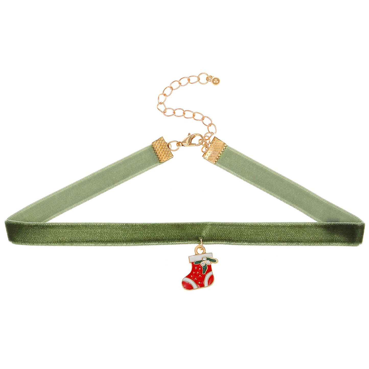 Collana girocollo vintage natalizia da donna con ciondolo a campana in lega, design geometrico, finitura galvanica, nastro in velluto regolabile