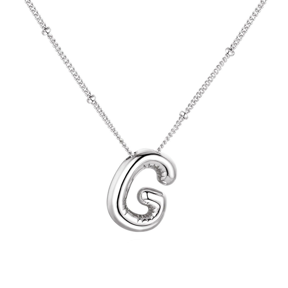 Gold Plated Brass Letter Pendant Necklace for Women
