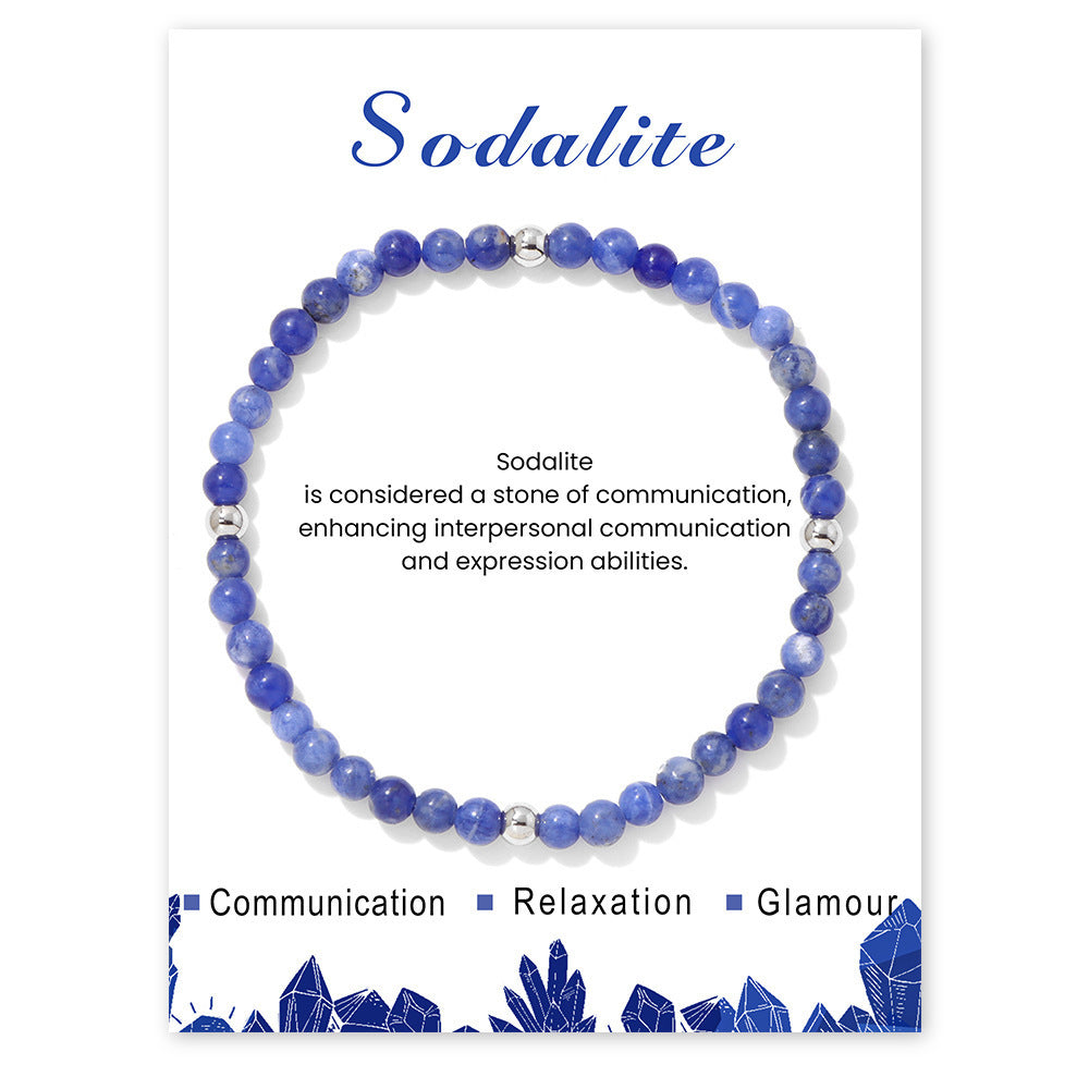 Elegant Sweet Hand-woven Geometric Stone Beaded Bracelet for Women