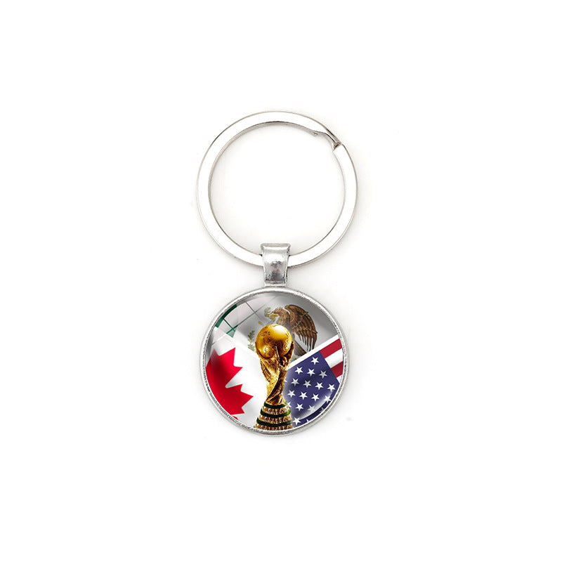 Alloy Keychain with Time Gem Pendant