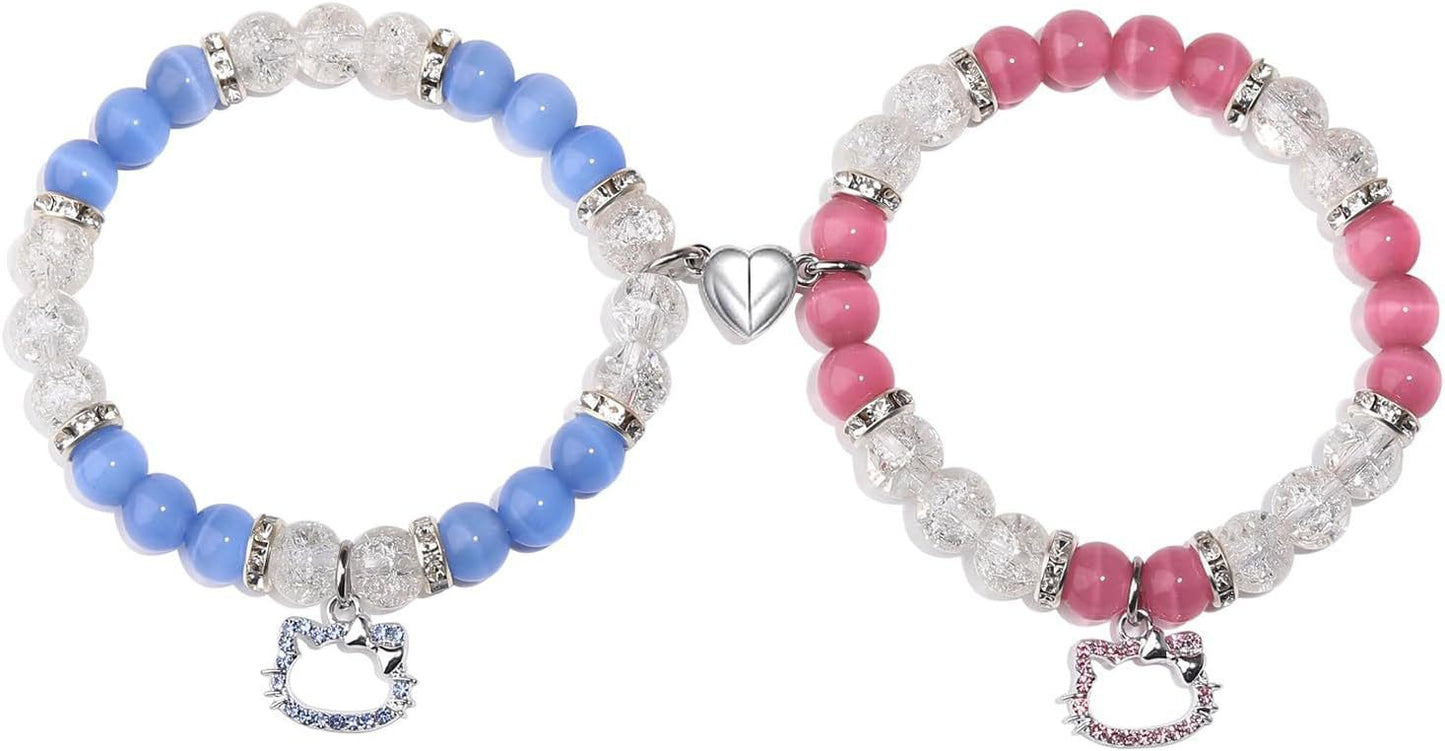 Sweet Heart Animal Shape Alloy Rhinestone Charm Bracelet for Couples