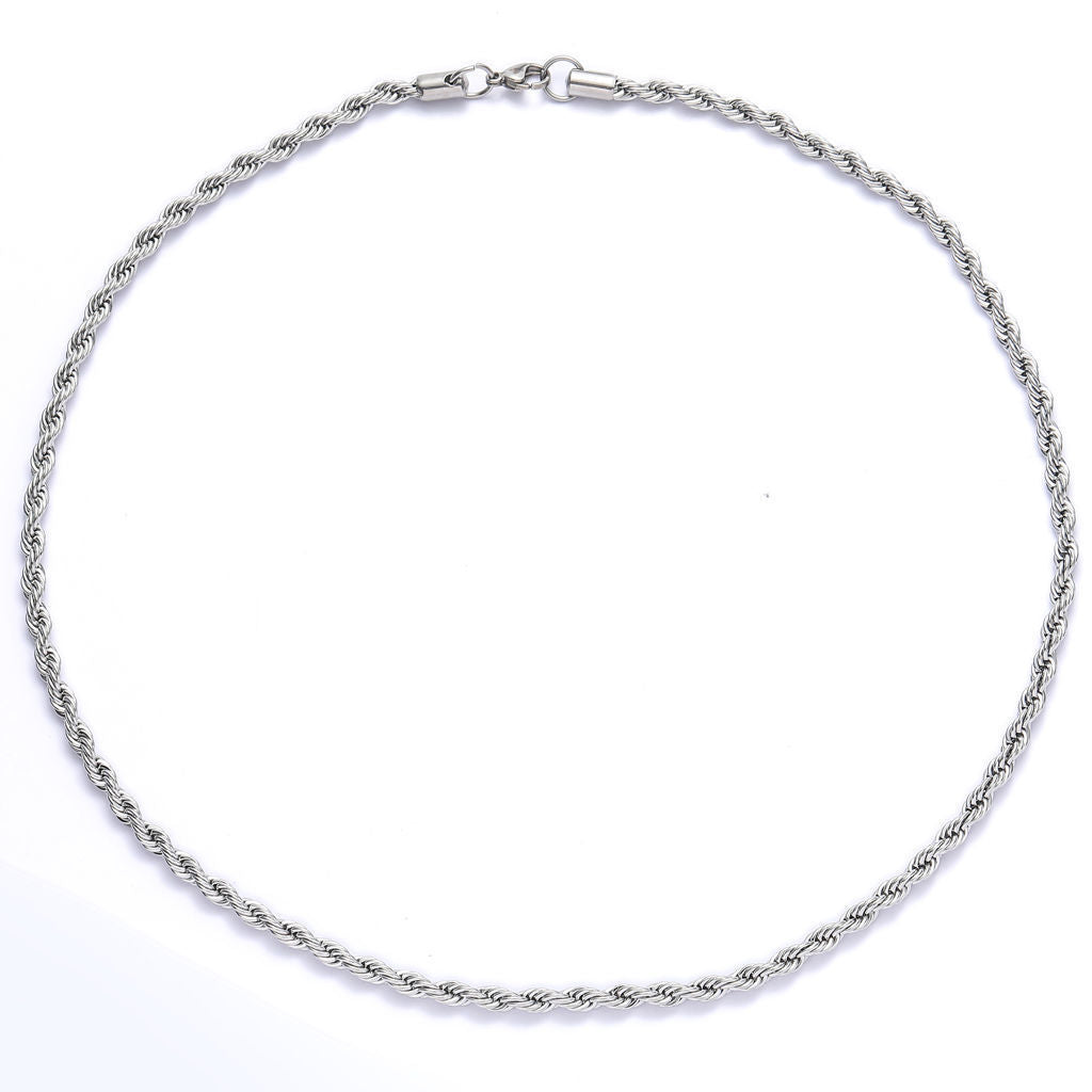 Cadena con dije de barra de acero de titanio estilo hip-hop