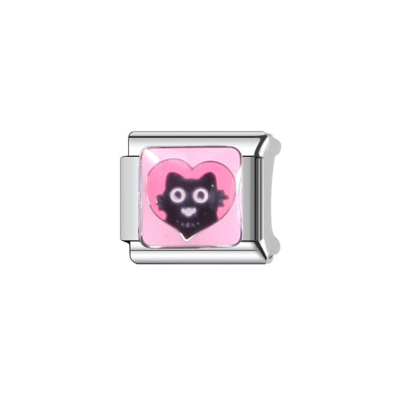 Sweet Cartoon Animal Stainless Steel Plated Charm Bar for Unisex