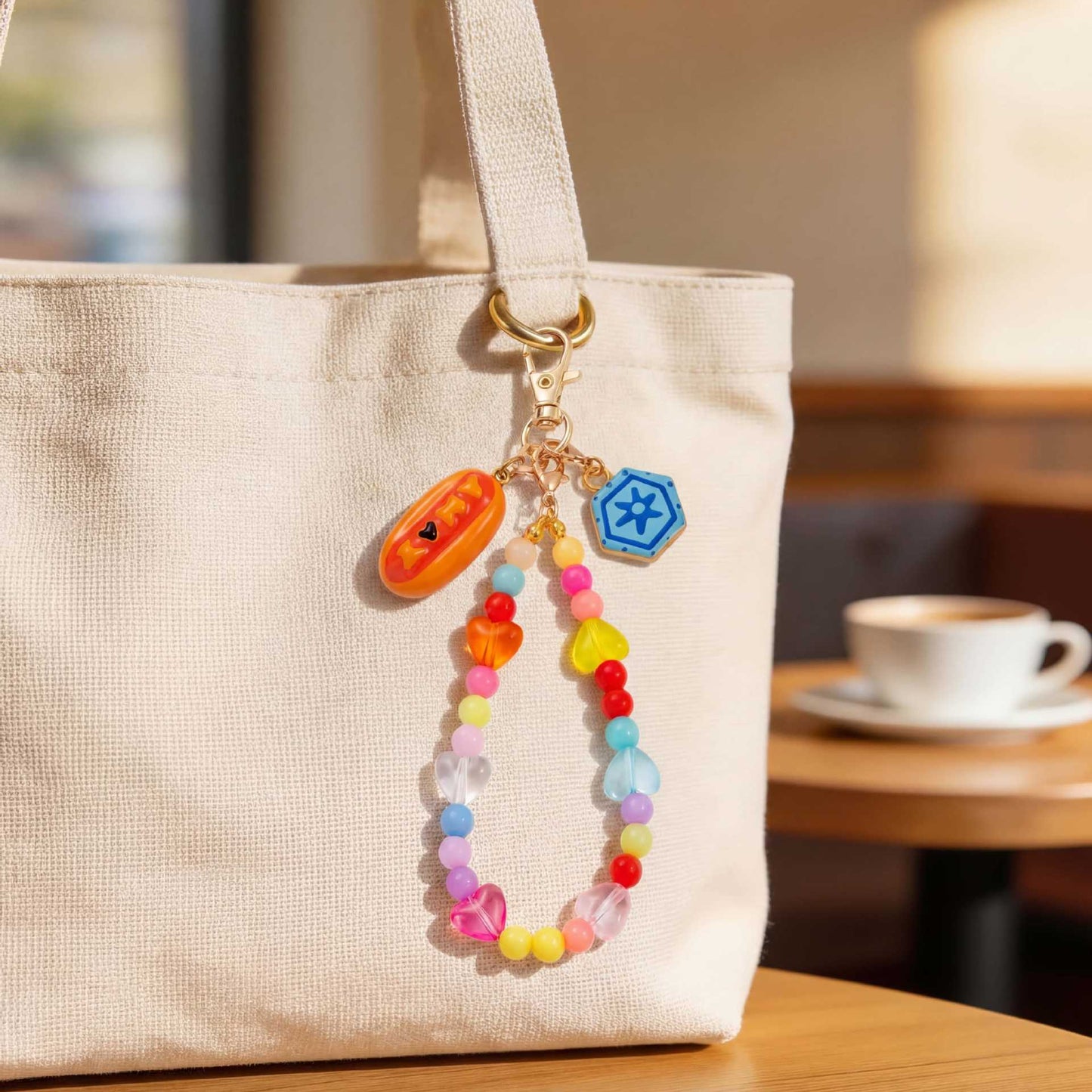 Minimalist Plated Alloy Heart Teardrop Charm Bar Keychain Bag Pendant DIY Accessories