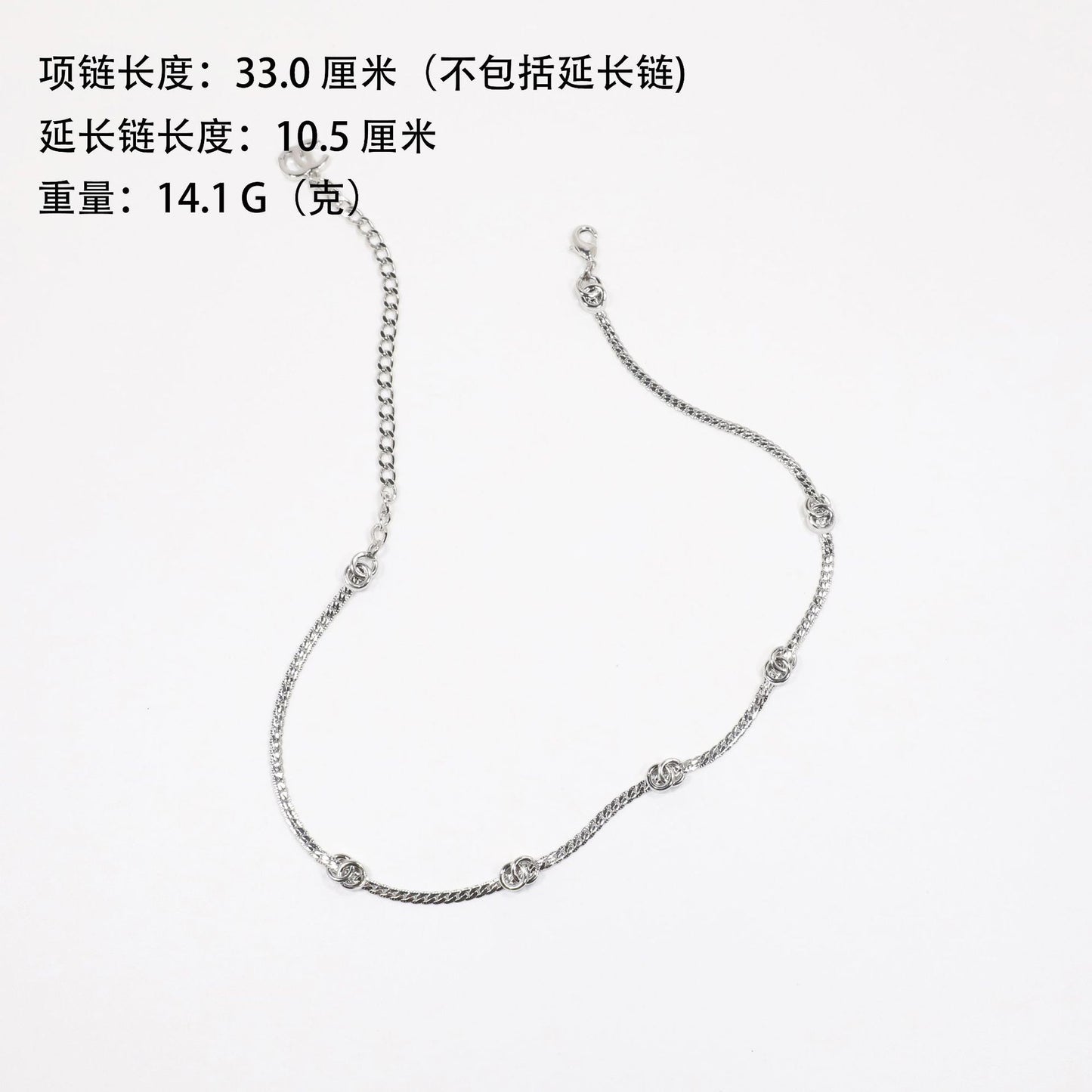 Collana da donna a catena serpente con lettere in ottone placcato oro di lusso
