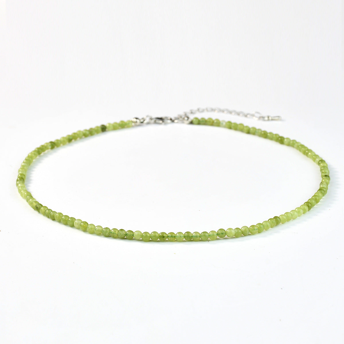 Collar colgante geométrico artístico vintage para mujer con cuentas de piedra natural tejidas a mano en cadena de bola redonda