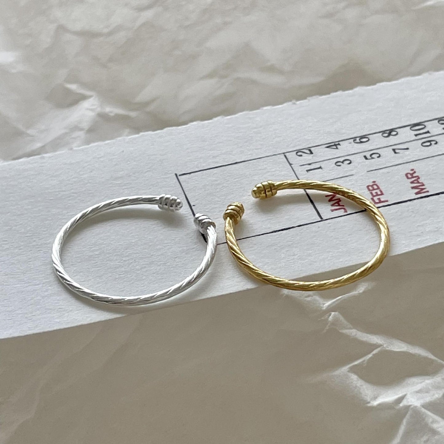 Anillo Abierto Geométrico Minimalista de Plata de Ley 925 para Mujer