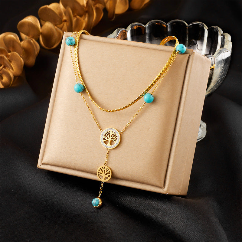Sweet Minimalist Heart Titanium Steel Plated Necklace for Women