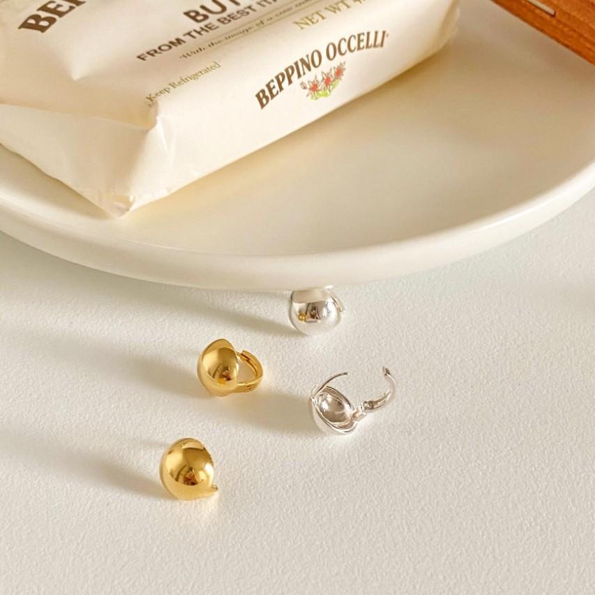 Minimalist Sweet 925 Sterling Silver Round Geometric Earrings