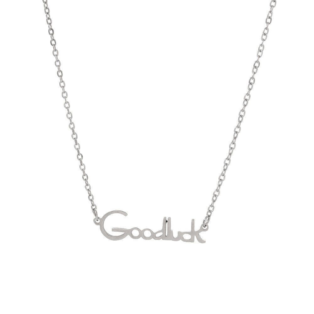 Geometric Gold Plated Stainless Steel Pendant Necklace with Snake Chain for Women