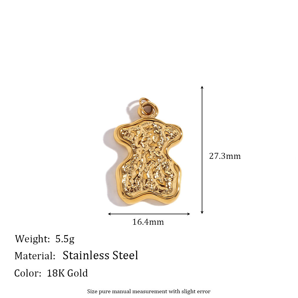 Colgante minimalista de acero inoxidable con forma de estrella, baño de oro de 18K y detalle de espejo geométrico