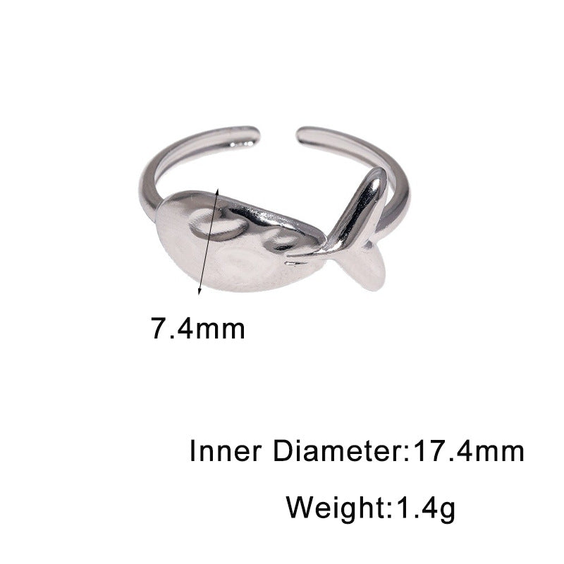 Sweet Gold Plated Animal Titanium Steel Open Ring