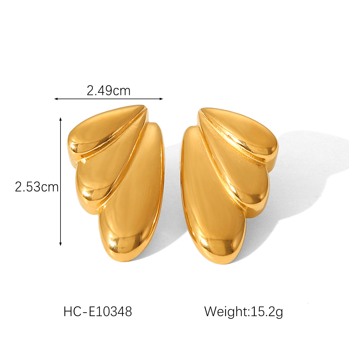 Minimalist Geometric Heart Stainless Steel Earrings for Women Hypoallergenic Fade-Resistant Titanium Steel Studs