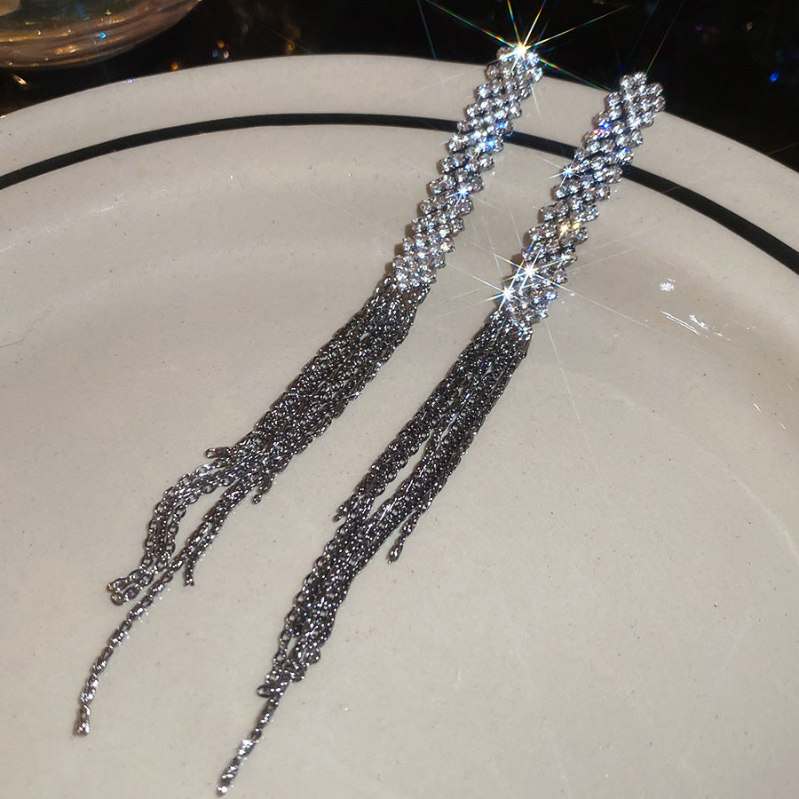Pendientes de tuerca geométricos de acero inoxidable con detalles de diamantes de imitación para mujer, joyería de oreja lujosa y minimalista de moda