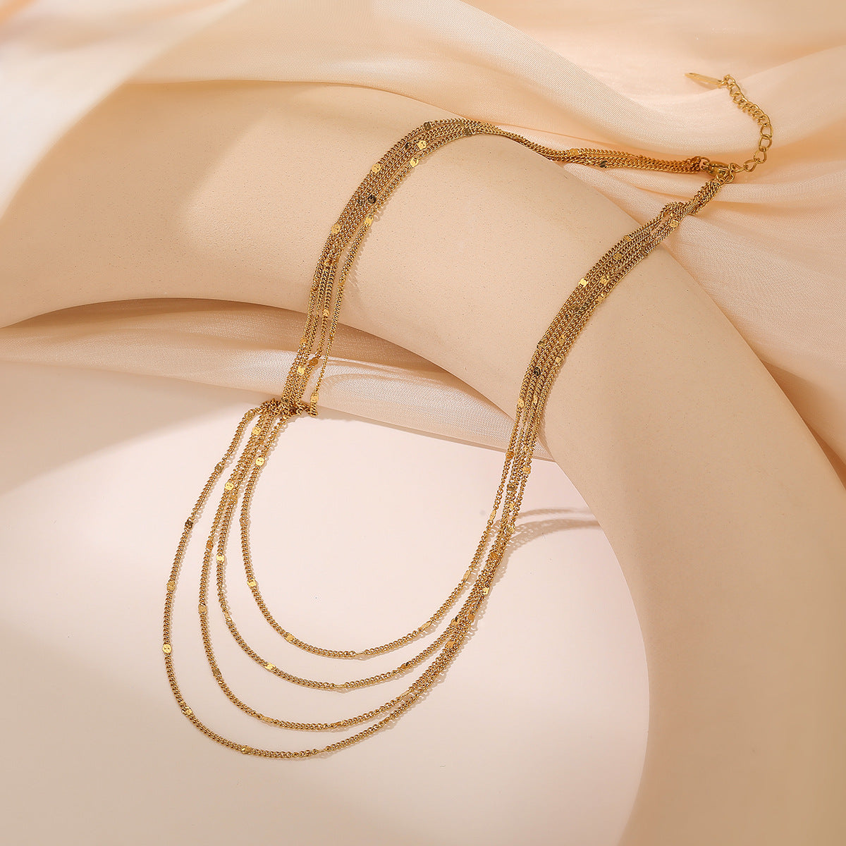 Collana Geometrica Minimalista da Donna in Acciaio Inossidabile con Placcatura in Oro 18K, Catenina per Clavicola dalla Forma Irregolare