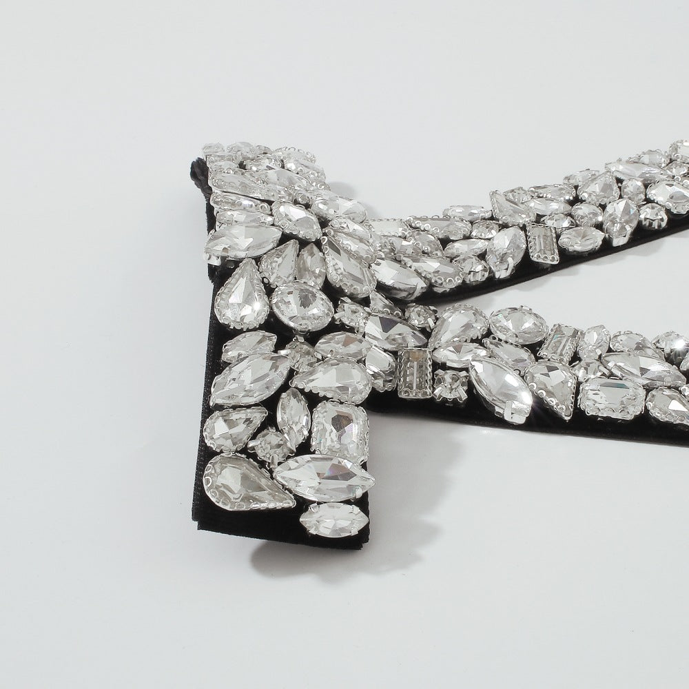 Chic Bow-Shaped Rhinestone Hair Clip with Spring Mechanism for Women