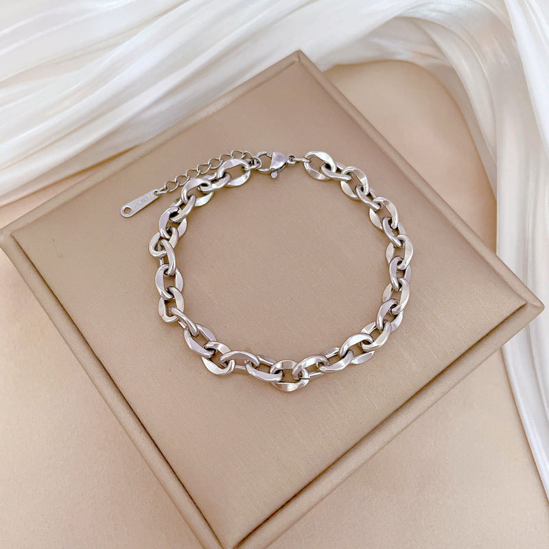 Pulsera Vintage Étnica Bohemio de Acero Titanio con Baño de Oro para Mujer y Hombre