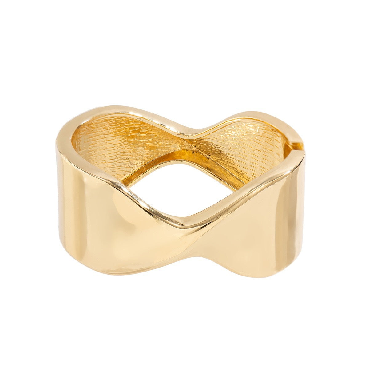 Fashion Polished Plated Geometric Teardrop Cuff Bracelet for Women