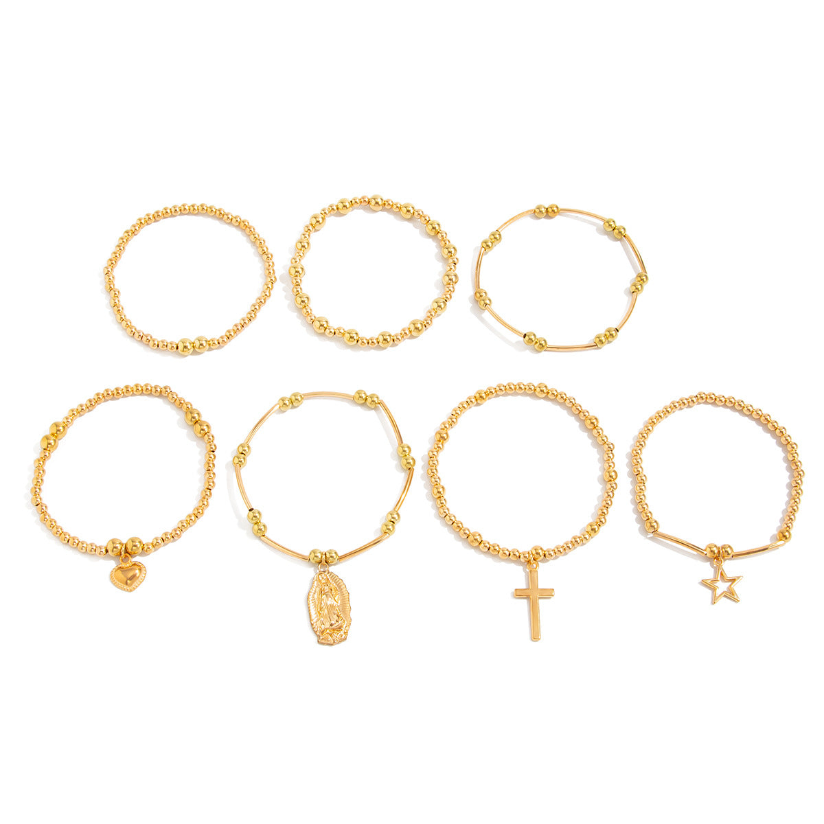 Pulsera minimalista geométrica de cruz con cuentas de resina y acabado chapado para mujer