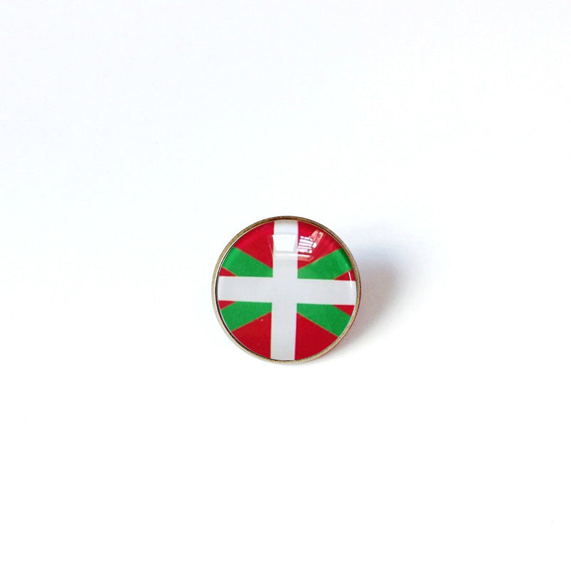 Pin de Solapa de Aleación Esmaltado Personalizado con Diseño de Bandera del Mundo para Hombres y Mujeres