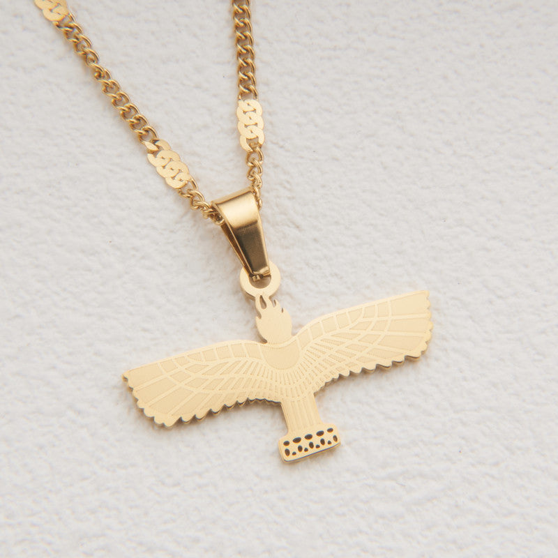 Minimalist Map City Pendant Necklace for Unisex in Stainless Steel with Titanium Steel Charm and Electroplated Finish