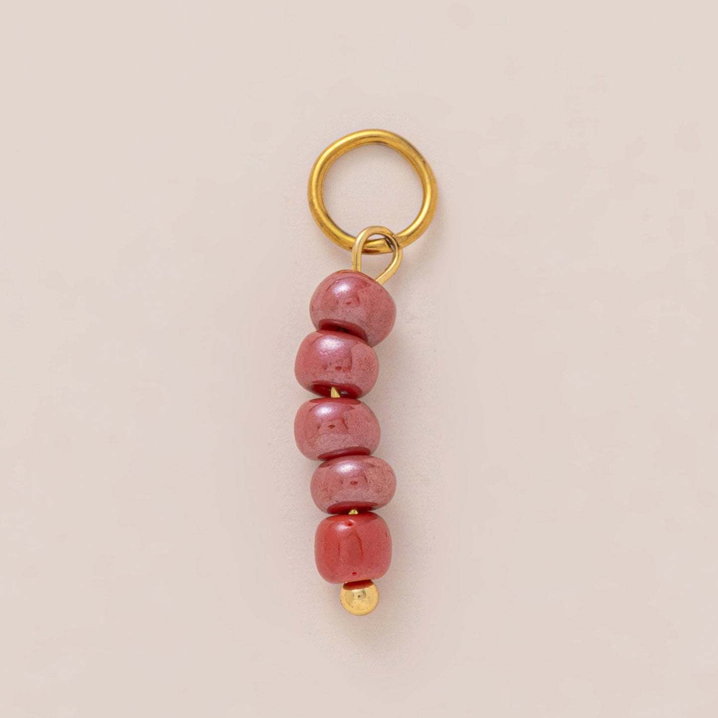 Ethnic Oval Acrylic Pendant Stainless Steel 18K Gold Plated PVD Ball Chain Charm Bar Unisex