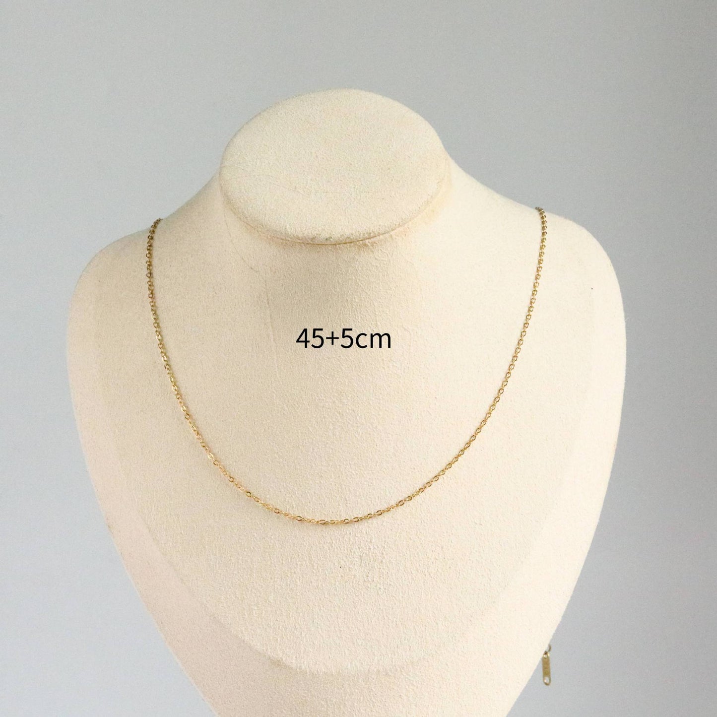 Minimalist Stainless Steel 18K Gold Plated Cable Chain Necklace Charm Bar Unisex