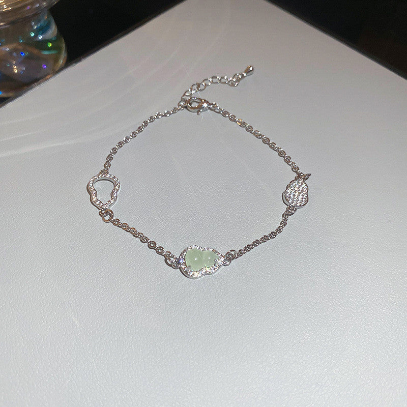 Luxury Elegant Geometric Alloy Plated Bracelet with Cubic Zirconia for Women