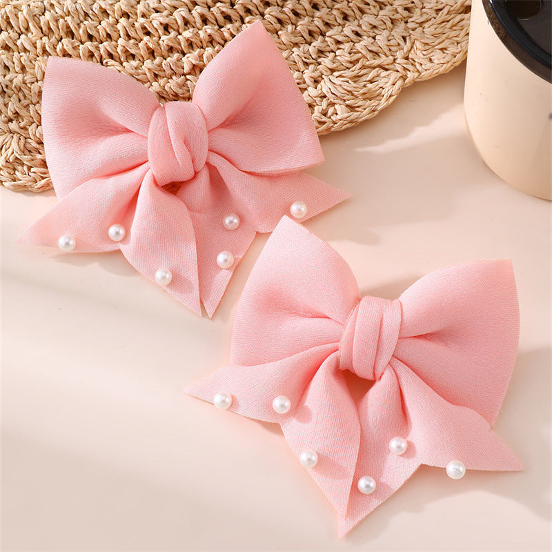 Fermaglio per Capelli a Fiocco in Resina Artigianale per Bambine con Dettagli Arricciati e in Rete, Stile Principessa, Accessorio Fresco per Capelli
