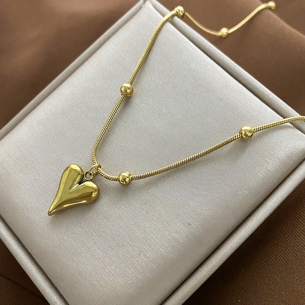 Minimalist Animal-Shaped Titanium Steel Plated Clavicle Necklace for Women