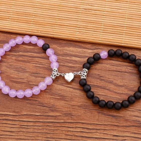 Handmade Geometric Round Stone Bracelet Unisex