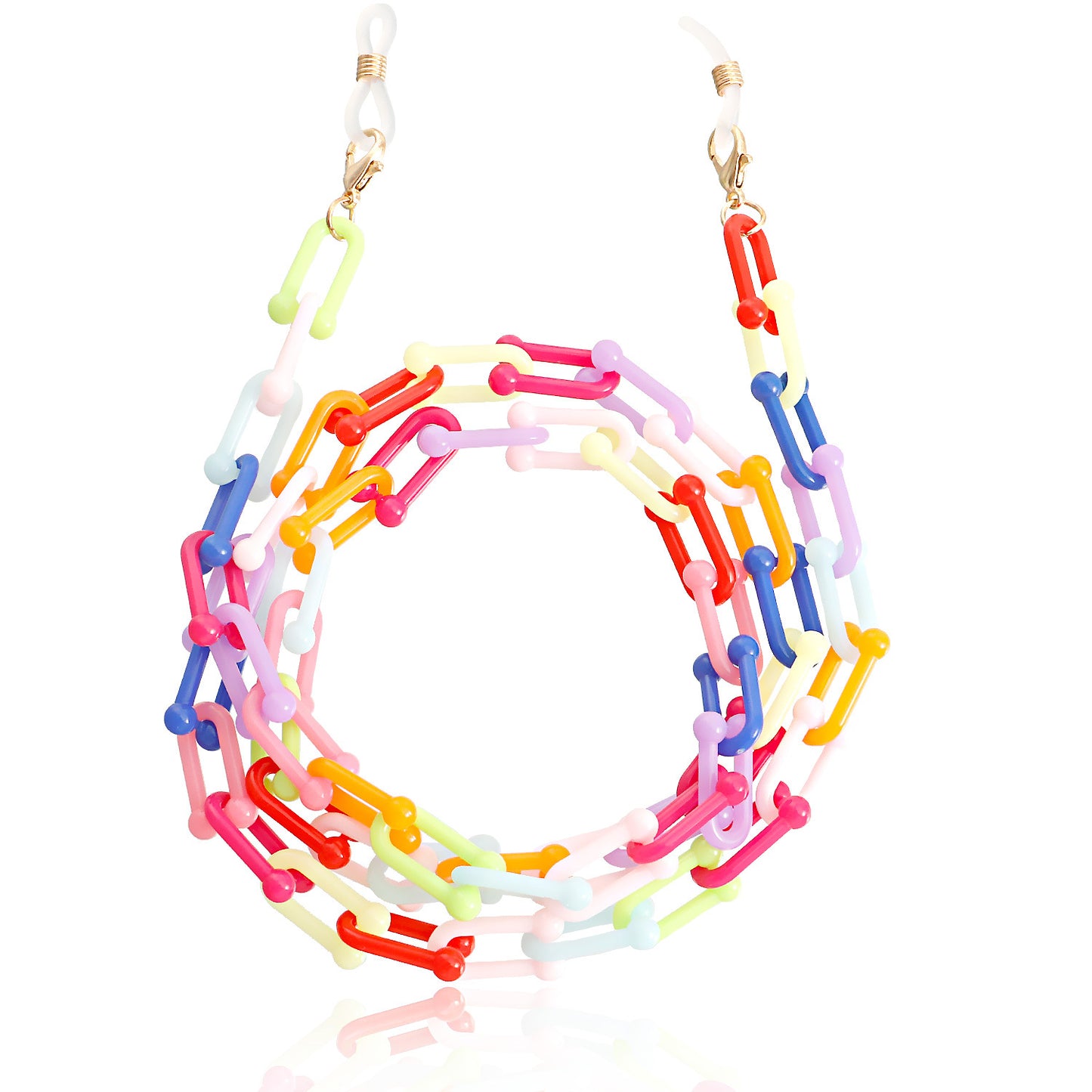 Alloy Acrylic Pearl Beaded Mask and Eyeglass Chain