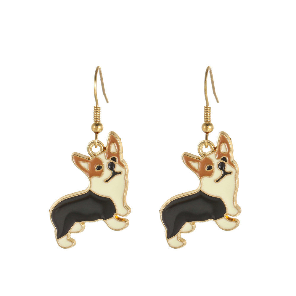 Drip Oil Alloy Animal Earrings