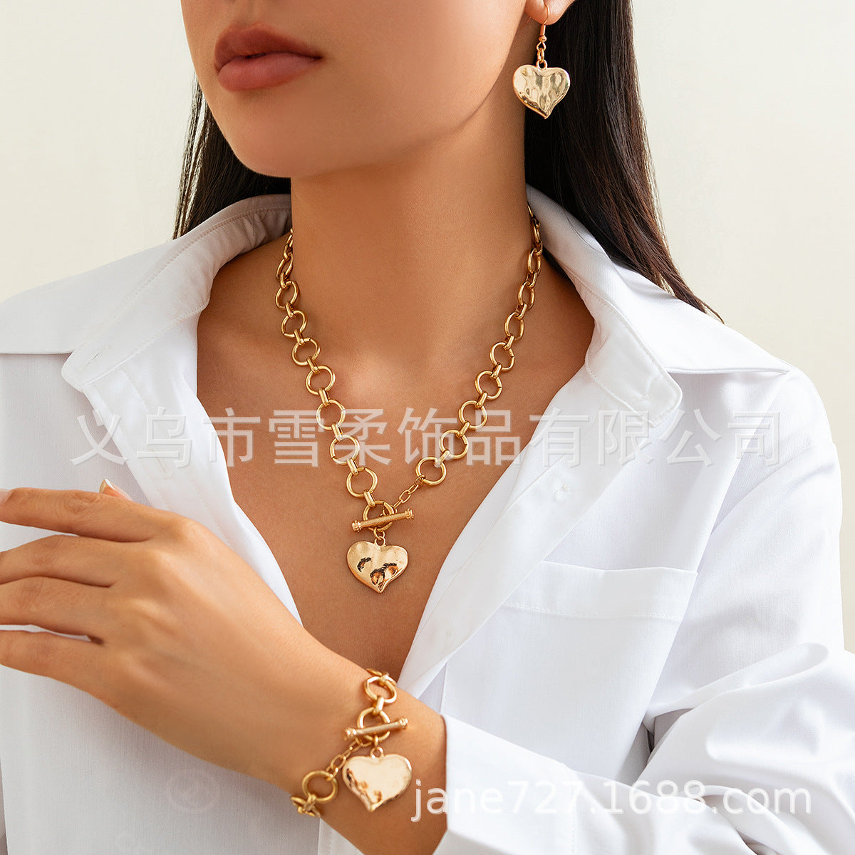 Minimalist Cross Alloy Pendant Necklace Plated Cable Chain for Women