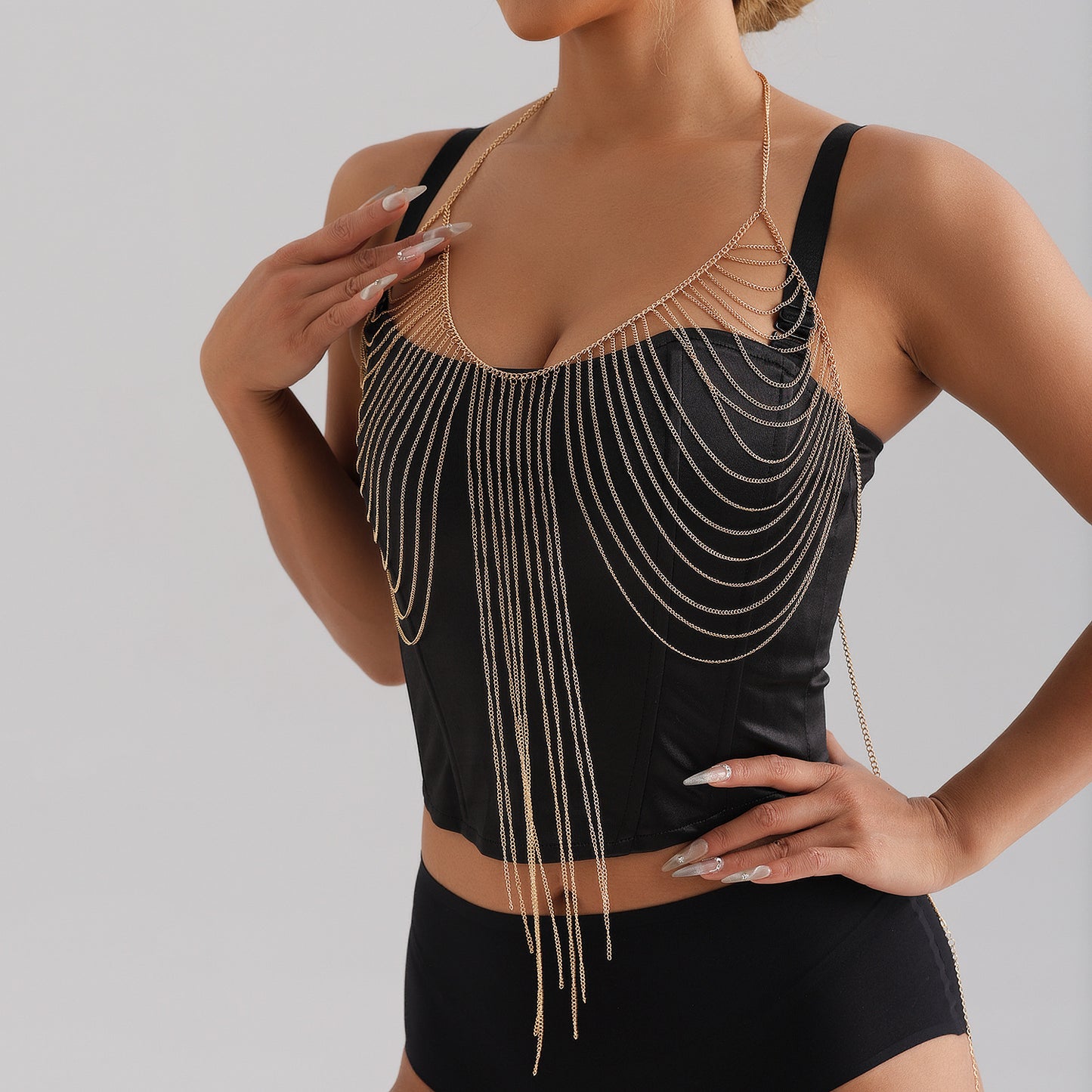 Punk Casual Metal Body Chain for Women