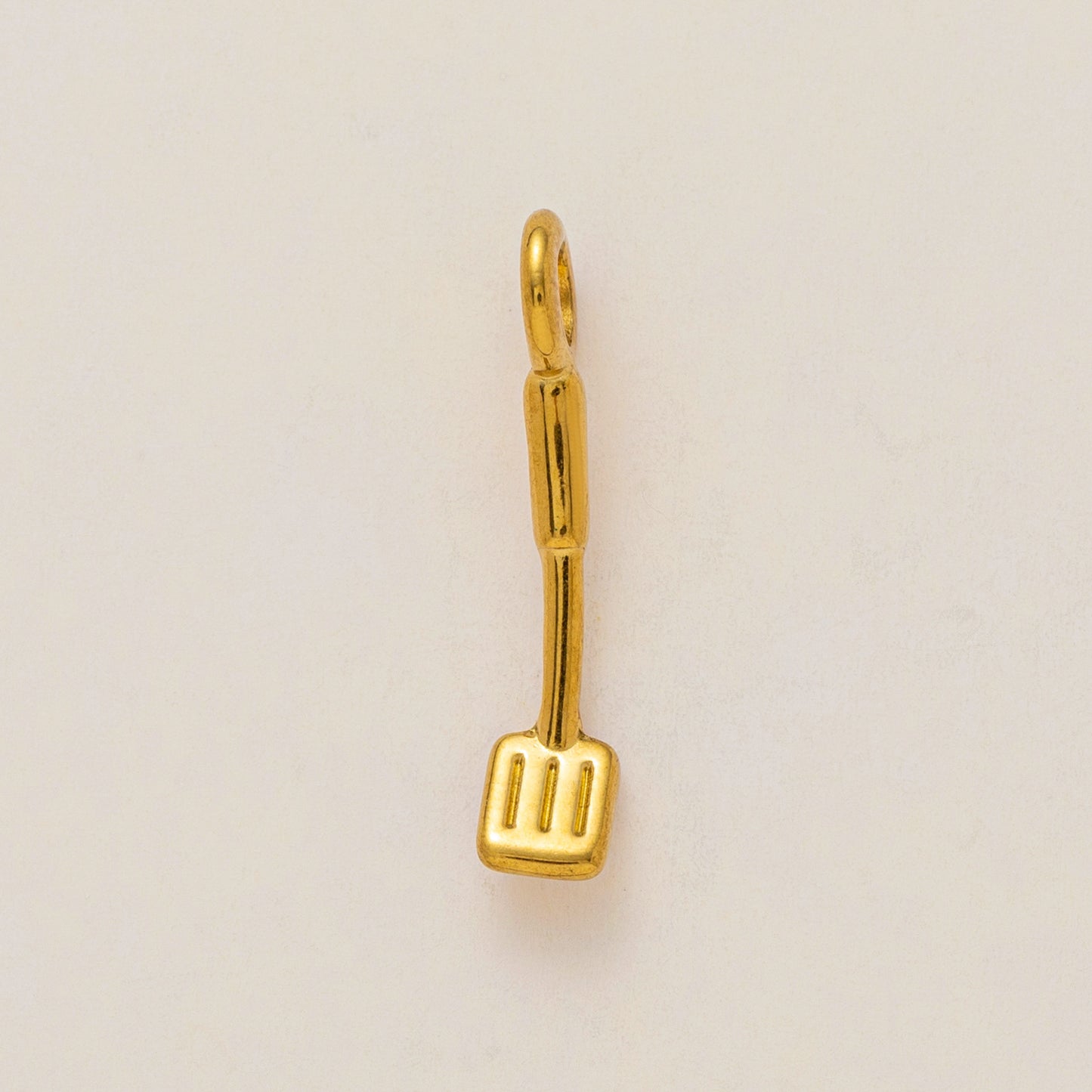 Vintage Round Stainless Steel PVD Gold Plated Dance Shoe Charm Bar