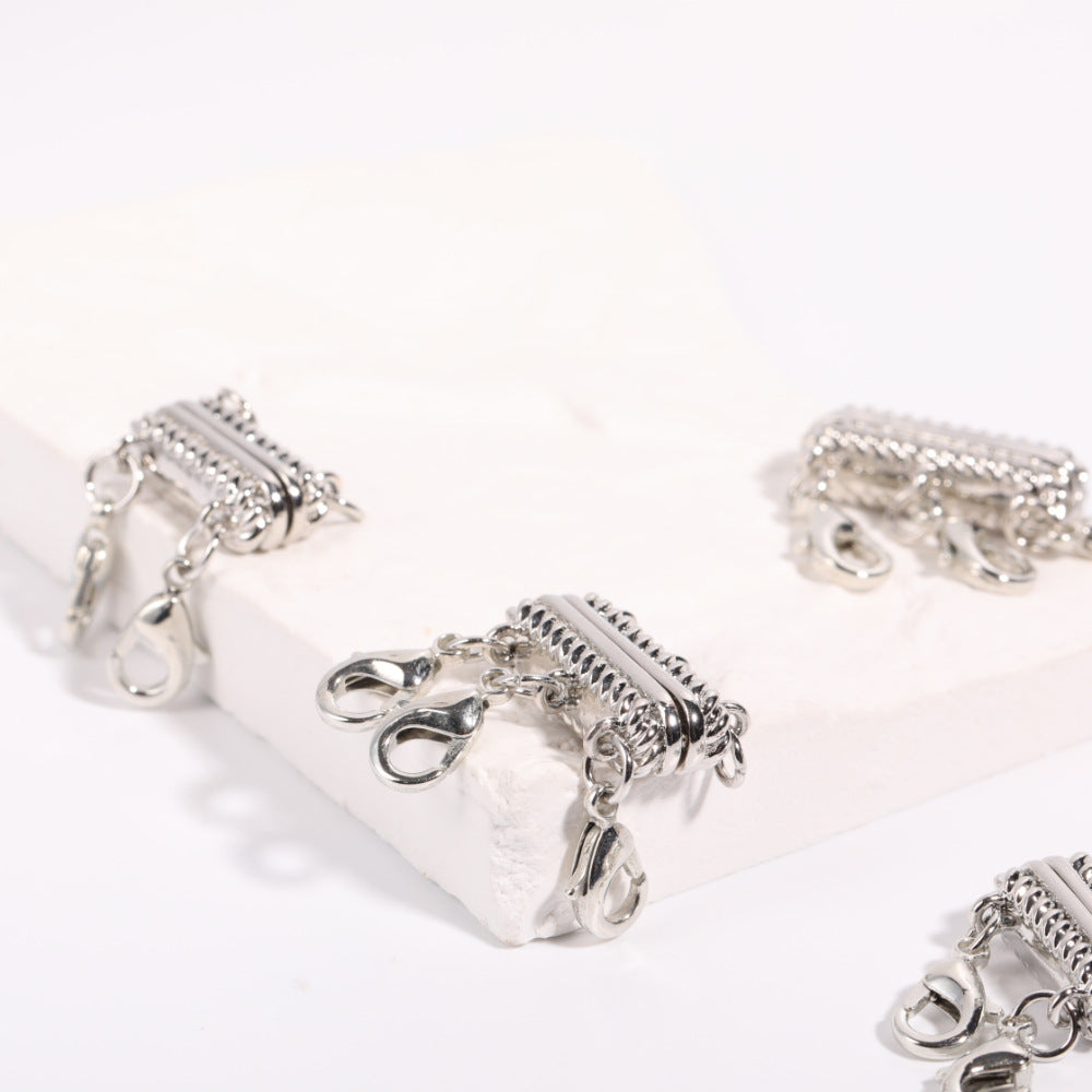 Plated Brass Magnetic Clasp Necklace Connector Charm Bar